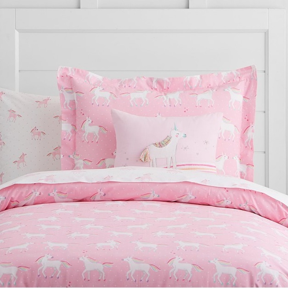Pottery Barn Kids Organic Unicorn Bedding Set